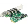 DeLOCK 89360 vidinė PCIe sąsajos plokštė su 4 USB 3.2 Gen 1 prievadais