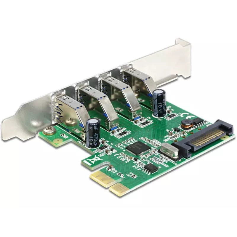 DeLOCK 89360 vidinė PCIe sąsajos plokštė su 4 USB 3.2 Gen 1 prievadais