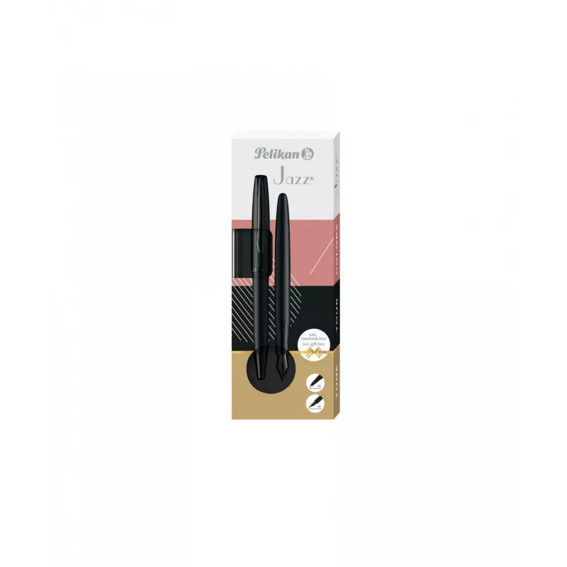 Pelikan Jazz Noble Elegance Black rašiklių rinkinys (automatinis ir plunksninis) 2 vnt.