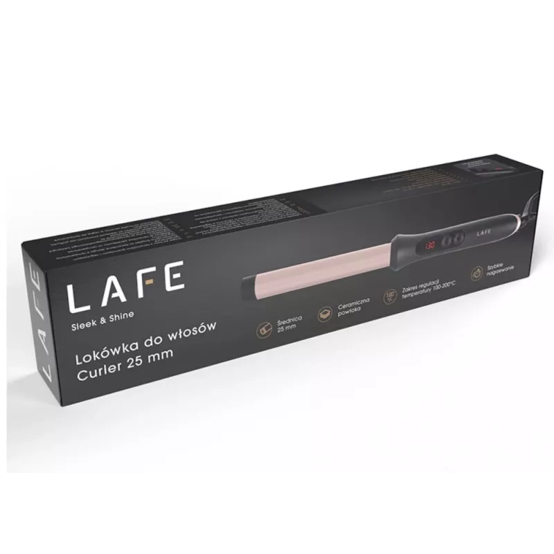 Garbanojimo žnyplės LAFE Sleek & Shine Curler 25 mm LAFLKA47571 – 25 mm statinė, elektrinės garbanojimo žnyplės
