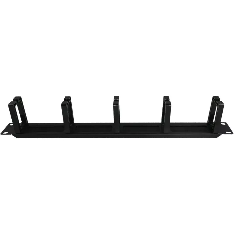 Alantec PK048 1U 19 inch kabelių organizatorius su šepečiu ir 5 plastikiniais laikikliais
