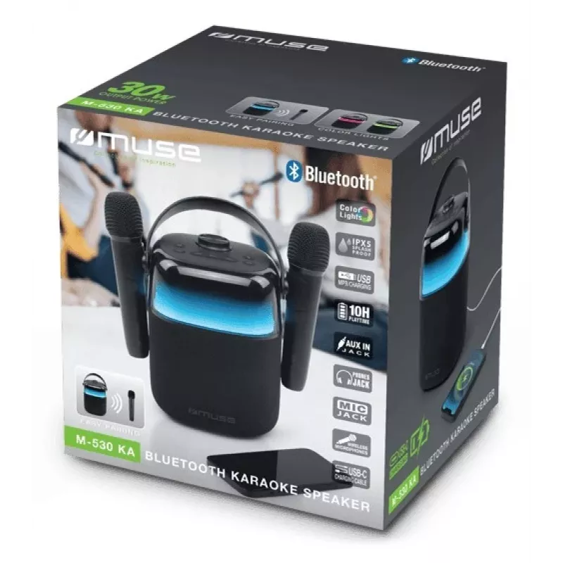 Nešiojama belaidė karaoke sistema Muse M-530 KA 30 W