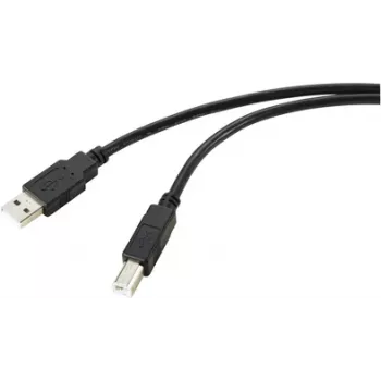 Renkforce RF-5770782 USB laidas 10 m USB 2.0 USB A USB B juodas (RF-5770782)