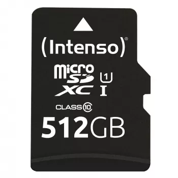Flash atminties kortelė Intenso 512GB UHS-I microSD CL10