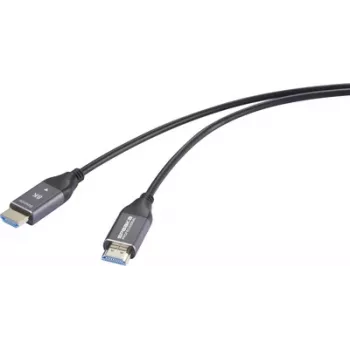 SpeaKa Professional HDMI šviesolaidinis kabelis HDMI-A kištukas – kištukas 10 m juodas (SP-12842660)
