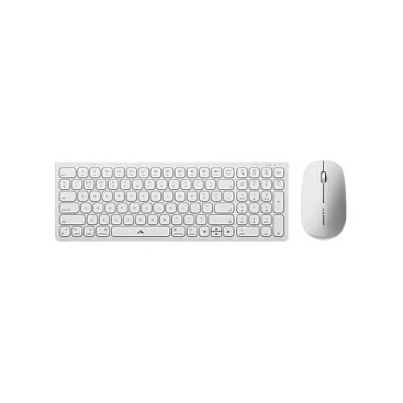 Alogic Echelon Compact USB-C BT klaviatūra vokiška + pelė balta - belaidė klaviatūra su USB-C