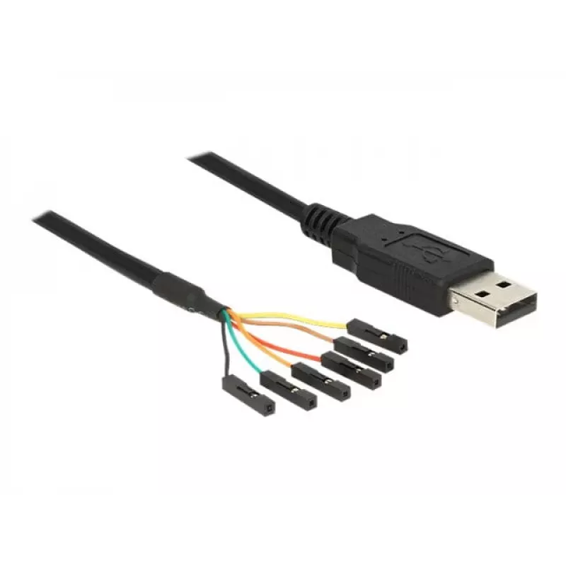 USB kabelis DeLOCK 1,8 m USB 2.0-A / TTL 6 kontaktų juodas