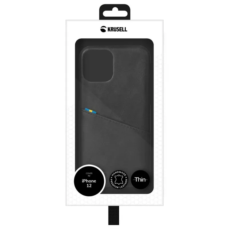 Krusell 62155 dėklas iPhone 12 Mini, juodas