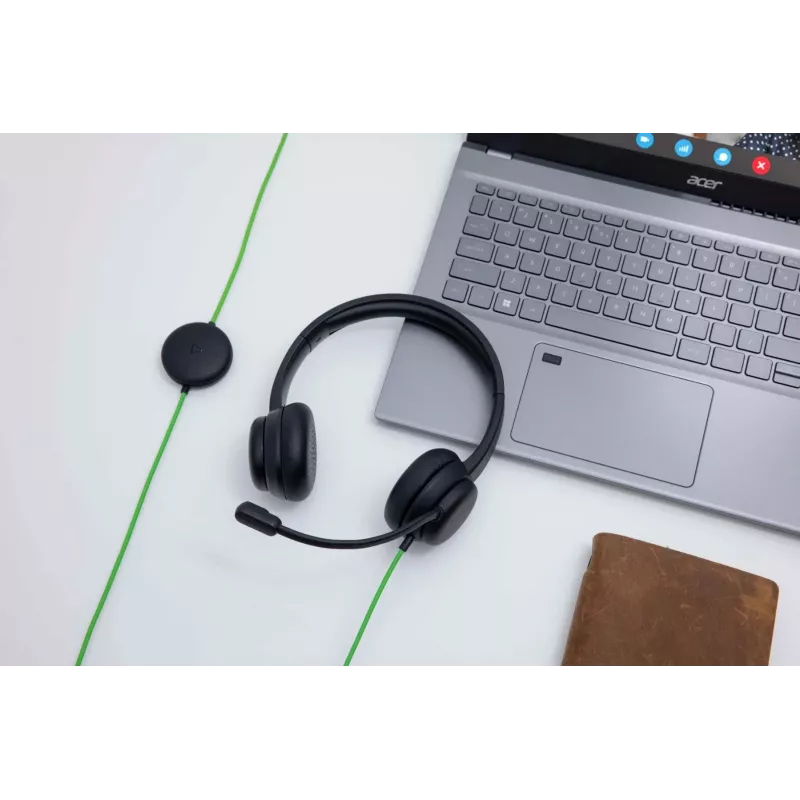 Laidinė konferencinė ausinė Acer GP.HDS11.01N — supra-aural, 2 m laidas, 20–20000 Hz, 160 g, juoda