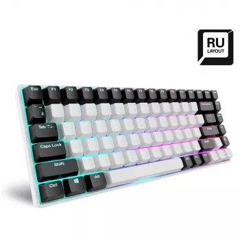 Sharkoon SKILLER SGK50 S3 klaviatūra mechaninė gaming USB QWERTY rusiška balta