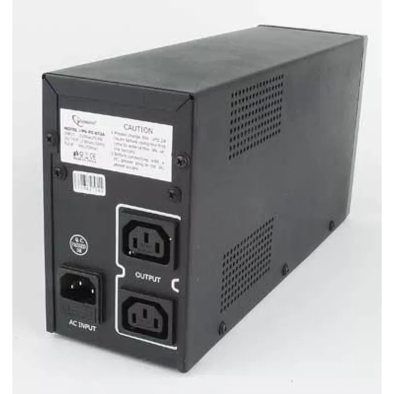 Gembird UPS-PC-652A nepertraukiamo maitinimo šaltinis (UPS) Line-Interactive 0,65 kVA 390 W 3 AC lizdai
