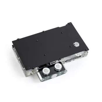 Vandens blokas BitsPower Classic VGA BP-VG3070FE — 125×171.4×28.4 mm, 3 kontaktų RGB, juodas/sidabrinis/permatomas