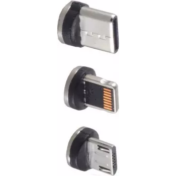 Jungčių rinkinys ShiverPeaks BS14-19003 USB Micro-B USB-C 8 kontaktų juodas sidabrinis