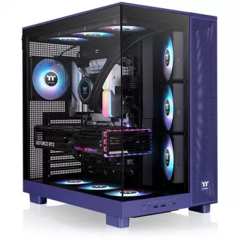 View 380 XL TG ARGB korpusas, violetinis, dvigubas grūdintas stiklas