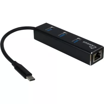 Inter-Tech Argus IT-410 – USB 3.0 ir Gigabit Ethernet stalinis išplėtimo centras