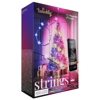 Twinkly Candies LED Kalėdinės eglutės lemputės TWKP100RGB-T 6 m 100 karoliukų formos švieselių