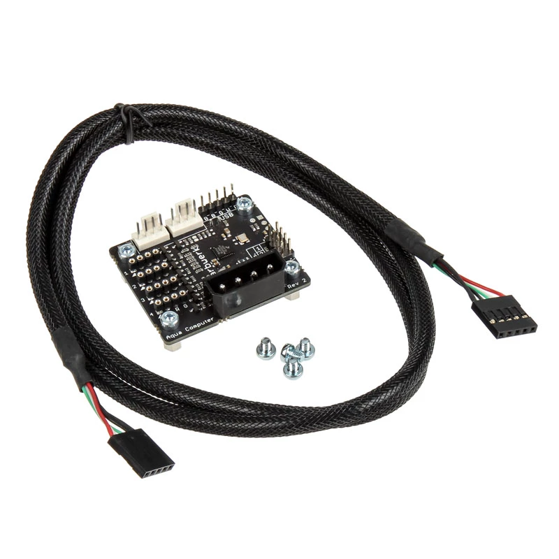LED apšvietimo valdiklis Aqua-Computer farbwerk USB — 12 V, 2.5 A, juodas