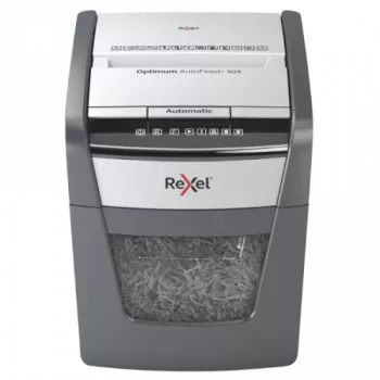 Rexel Optimum AutoFeed+ 50X automatinis skersinio pjovimo popieriaus smulkintuvas P4
