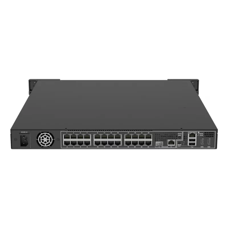Tinklinis vaizdo registratorius AXIS S2224 Mk II, 24 kanalai, 48 kanalų atkūrimas, 7680×4320, 6 TB HDD, 256 GB SSD, RAID 0/1/10, 1U, juodas