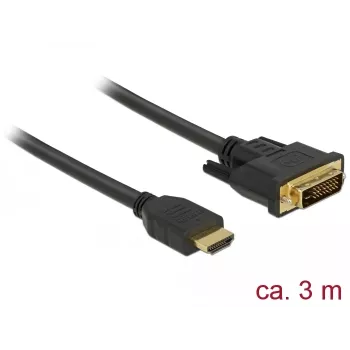 Vaizdo kabelio adapteris DeLOCK 85655 3m HDMI A tipas DVI juodas