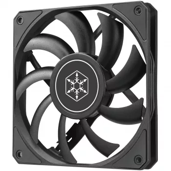 Korpuso ventiliatorius SILVERSTONE SST-AS120B 120mm juodas permatomas, 3-pin