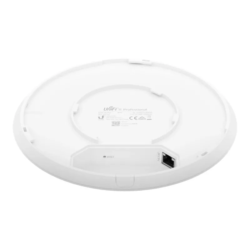 Belaidis prieigos taškas UBIQUITI U6-PRO — Wi-Fi 6 dviejų juostų 2,4/5 GHz, PoE, IP54, lubos/siena, 4800 Mbps (5 GHz), 573,5 Mbps (2,4 GHz)