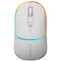 Canyon MW-22 CNS-CMSW22SW Pelė – 2 in 1 Bluetooth/2,4GHz – optinė – 800/1200/1600DPI – 4 mygtukai – RGB apšvietimas – įkraunama – Sniego Baltumo