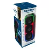 Nešiojamas stereo garsiakalbis SQUEAK SQ1009 – Bluetooth 5.3, 45W RMS, 10h baterija, FM, USB, AUX, LED, 1800 mAh, Juodas