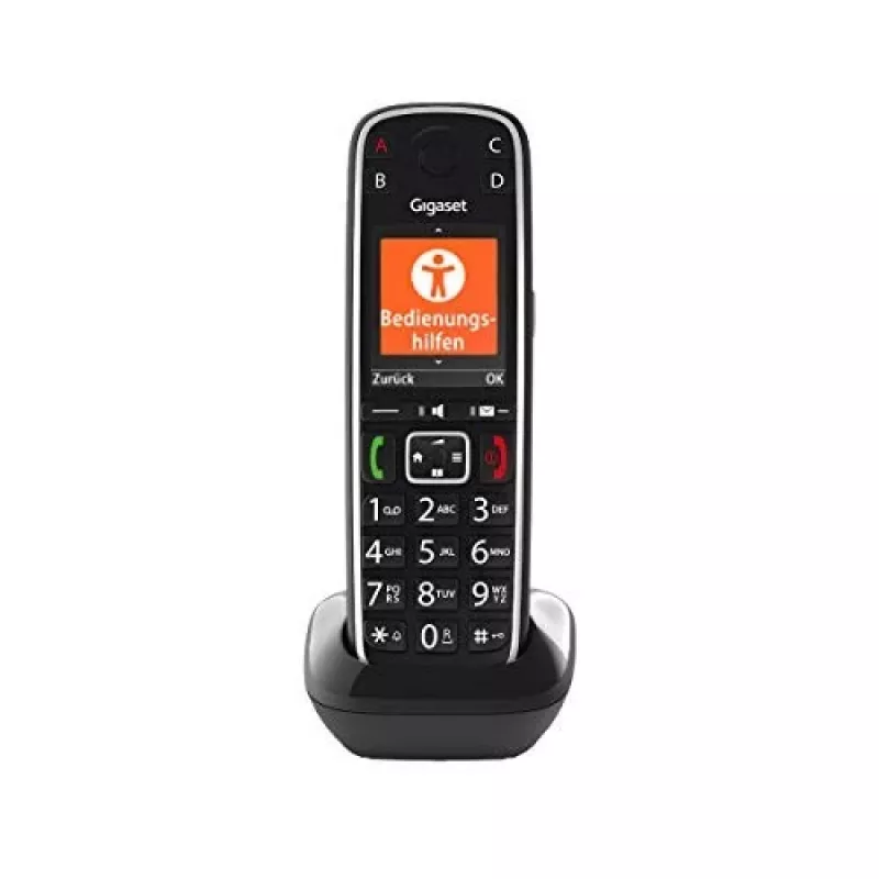 Gigaset E720HX analoginis/DECT telefonas su skambučio identifikavimu, juodas