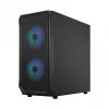 Fractal Design Focus 2 RGB korpusas su grūdinto stiklo šonine sienele, vidutinis bokštas ATX, juodas