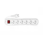 Microconnect MC-GRU0630DK ilgintuvas 3 m 6 lizdų Danijos kištukui Baltas