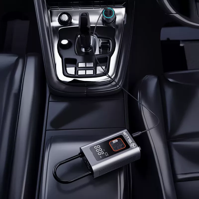 Nešiojamas automobilinis kompresorius Tellur TLL158571 12V 150 PSI padangoms ir pripučiamiems daiktams