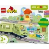 Traukinukų rinkinys LEGO DUPLO Interaktyvi nuotykių geležinkelis 10427, 57 dalių, 2 minifigūrėlės, nuo 2 metų