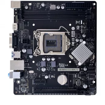 Motininė plokštė BIOSTAR H81MHV3 3.0 – Micro ATX, LGA 1150, Intel H81, 2x DDR3 DIMM (max 16 GB), SATA II/III, Gigabit LAN, HDMI, VGA