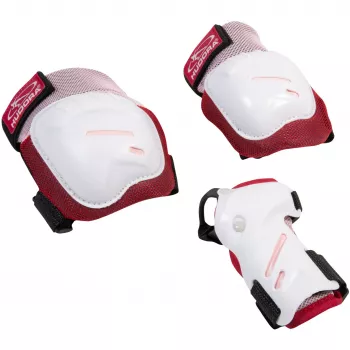 Biomechaninis apsaugų rinkinys Comfort (rožinė/balta, M dydis)