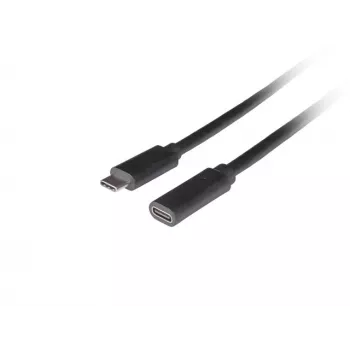 USB C į USB C ilginimo laidas LANBERG CA-USBE-20CC-0005-BK, USB 3.2 Gen 1 (5 Gbit/s), 0,5 m, juodas