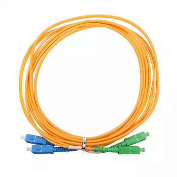 Skiemeninis optinis kabelis Extralink EX.14862 20 m FTTH G.652D SC–SC pilnas dupleksas geltonas
