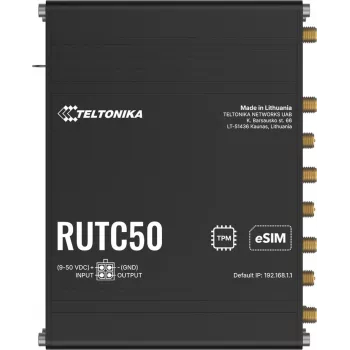 TELTONIKA NETWORKS RUTC50 V2 maršrutizatorius su eSIM, 5G/4G/LTE/3G, WiFi 6