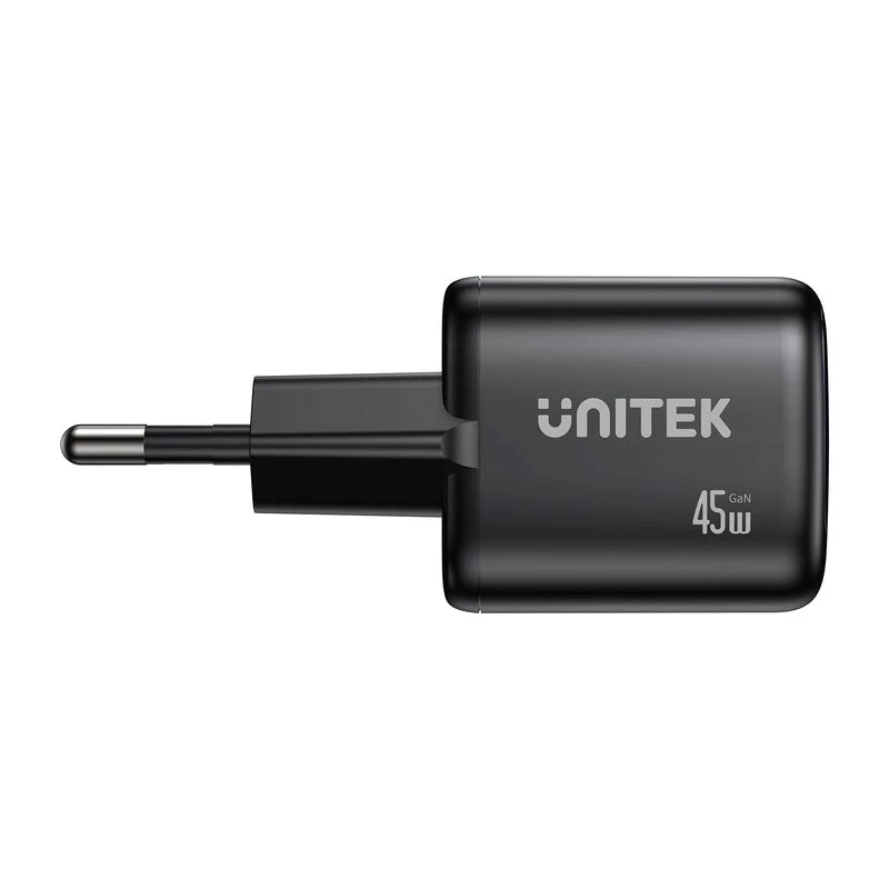 Unitek sieninis įkroviklis 2x GaN 45W – 2× USB‑C PD 3.0 ir QC greitasis įkrovimas