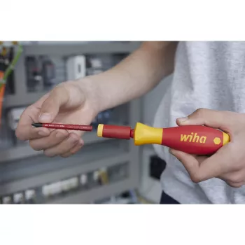 Sukimo momento adapteris Wiha easyTorque 1,2 Nm raudonai geltonas, skirtas SlimBits SlimVario