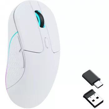 Žaidimų pelė Keychron M3 Right-hand RF Wireless + Bluetooth Optical 26000 DPI balta