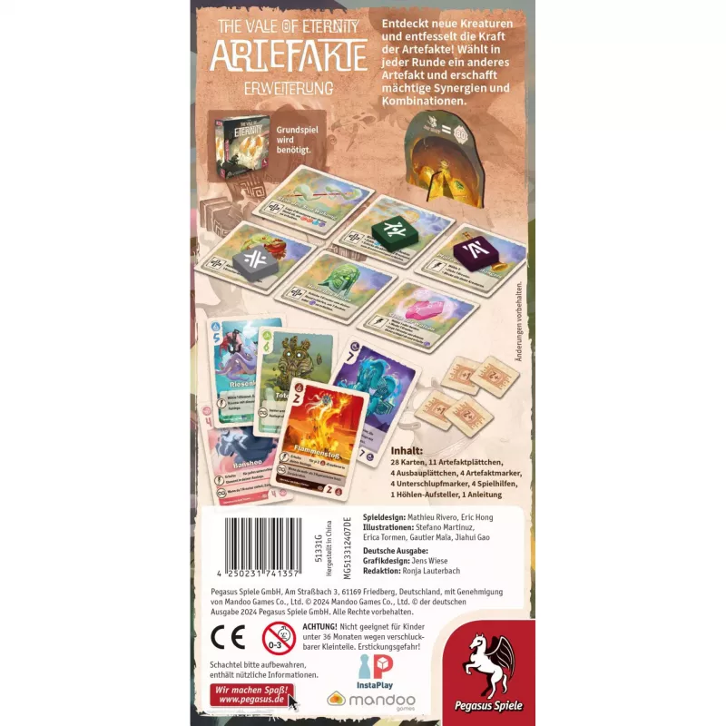 The Vale of Eternity: Artefaktai, Stalo žaidimo plėtinys