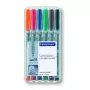 Markeris Staedtler 315 WP6 universalus, 6 spalvų rinkinys (juoda, mėlyna, ruda, žalia, oranžinė, raudona)