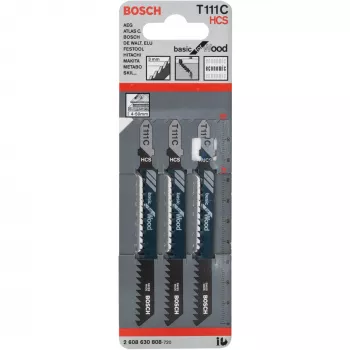 Bosch T 111 C pjūklo diskas medžiui, anglinis plienas (HCS), 3 vnt.