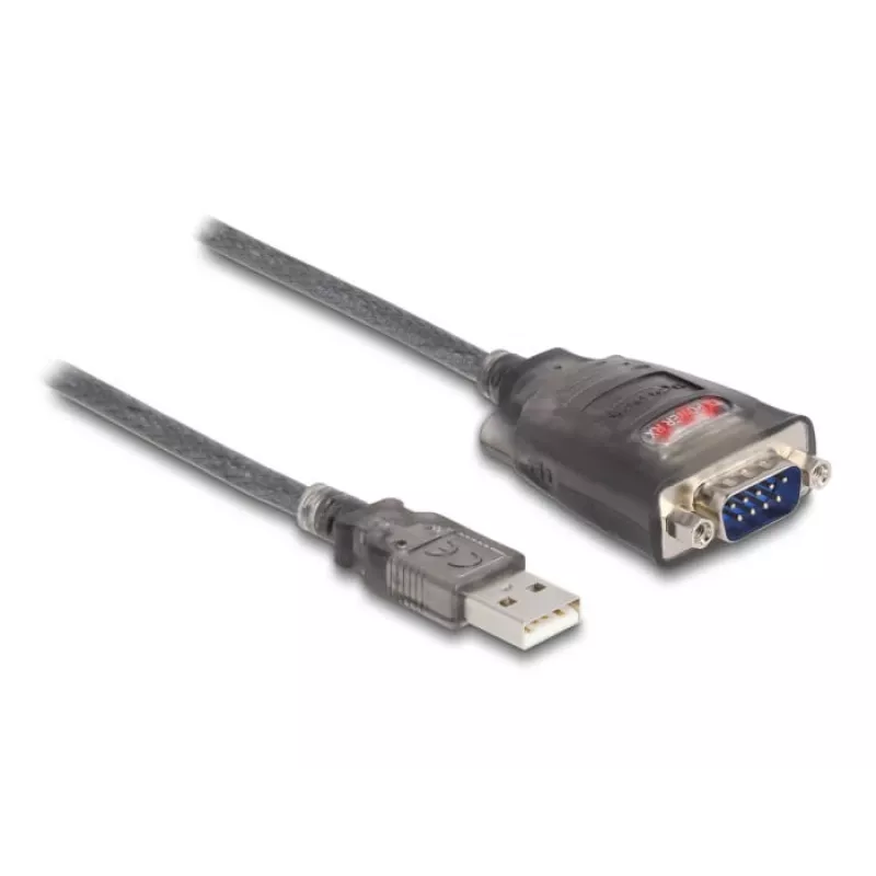 DeLOCK 61400 keitiklis USB A – RS-232 juodas