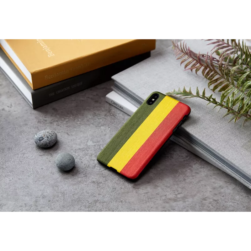 Apsauginis dėklas iPhone XS Max iš medžio ir polikarbonato – modelis Reggae, juodas