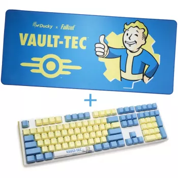 Ducky x Fallout Vault-Tec Limited Edition One 3 Žaidimų Klaviatūra + Pelės Kilimėlis – MX-Blue (US)