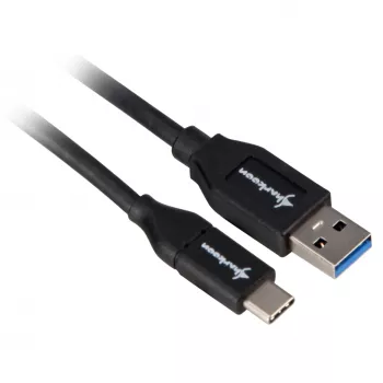 USB 3.2 Gen 2 laidas, USB-A kištukas > USB-C kištukas (juodas, 0,5 m)