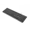 Natec Trout Slim USB klaviatūra, US išdėstymas, juoda