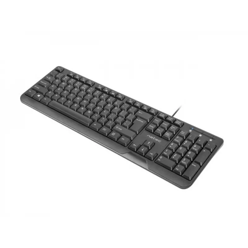 Natec Trout Slim USB klaviatūra, US išdėstymas, juoda